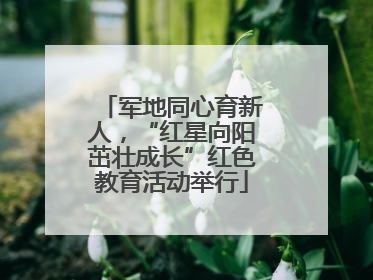 军地同心育新人，“红星向阳茁壮成长”红色教育活动举行