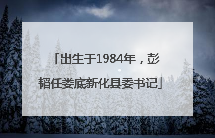 出生于1984年，彭韬任娄底新化县委书记