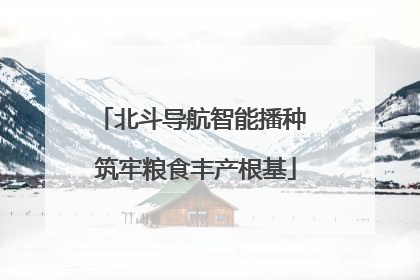 北斗导航智能播种 筑牢粮食丰产根基