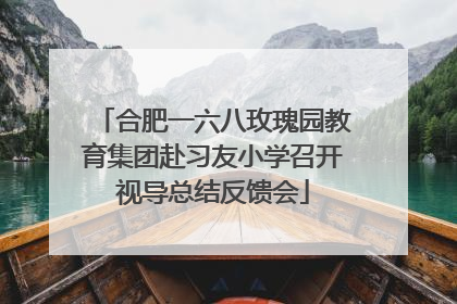 合肥一六八玫瑰园教育集团赴习友小学召开视导总结反馈会