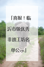 喜报！临沂市级优秀非遗工坊名单公示