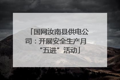 国网汝南县供电公司：开展安全生产月“五进”活动