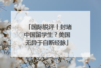 国际锐评丨封堵中国留学生？美国无异于自断经脉