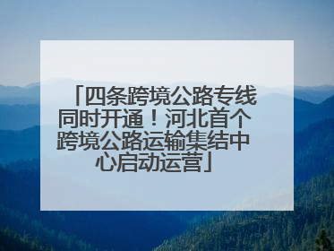 四条跨境公路专线同时开通！河北首个跨境公路运输集结中心启动运营