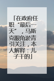 在政府任职“最后一天”，马斯克眼角淤青引关注，本人解释：儿子干的