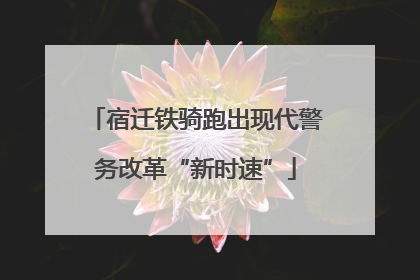 宿迁铁骑跑出现代警务改革“新时速”