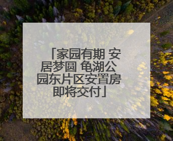 家园有期 安居梦圆 龟湖公园东片区安置房即将交付