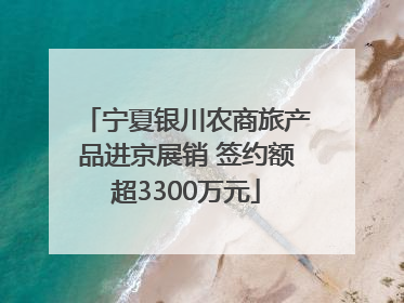 宁夏银川农商旅产品进京展销 签约额超3300万元
