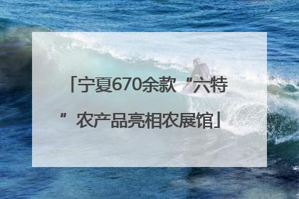 宁夏670余款“六特”农产品亮相农展馆