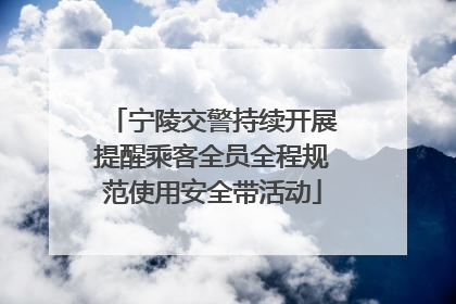 宁陵交警持续开展提醒乘客全员全程规范使用安全带活动