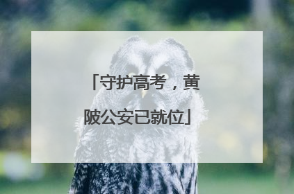 守护高考，黄陂公安已就位