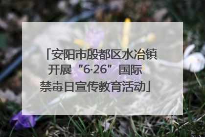 安阳市殷都区水冶镇开展“6·26”国际禁毒日宣传教育活动