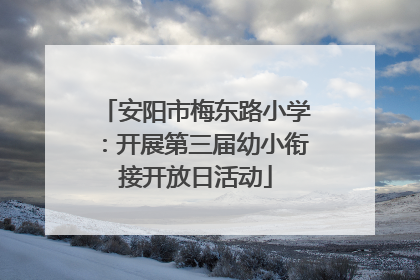 安阳市梅东路小学：开展第三届幼小衔接开放日活动