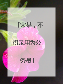 宋某，不得录用为公务员