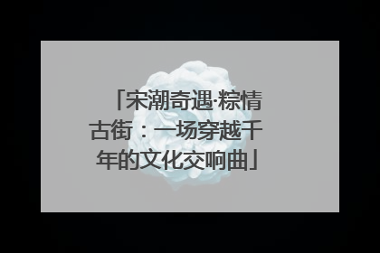 宋潮奇遇·粽情古街：一场穿越千年的文化交响曲