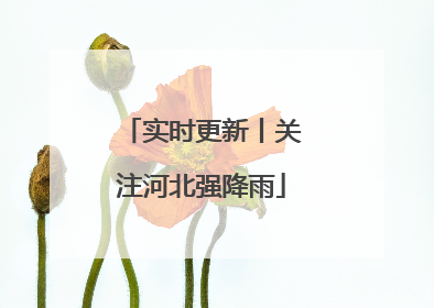 实时更新丨关注河北强降雨