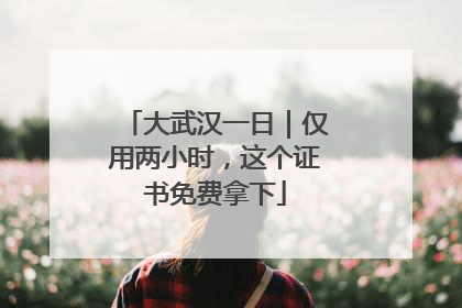 大武汉一日｜仅用两小时，这个证书免费拿下