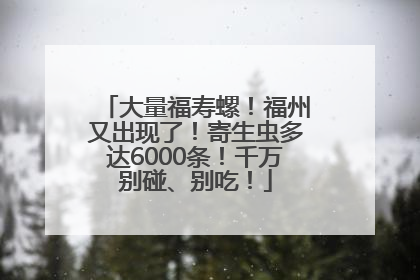 大量福寿螺！福州又出现了！寄生虫多达6000条！千万别碰、别吃！