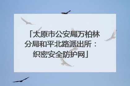太原市公安局万柏林分局和平北路派出所：织密安全防护网