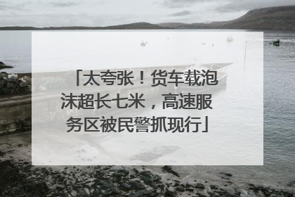 太夸张！货车载泡沫超长七米，高速服务区被民警抓现行