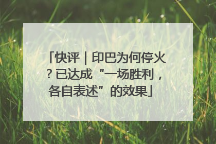 快评｜印巴为何停火？已达成“一场胜利，各自表述”的效果
