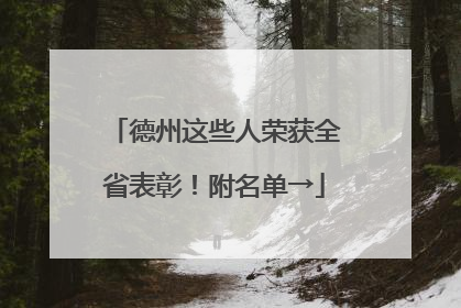 德州这些人荣获全省表彰！附名单→