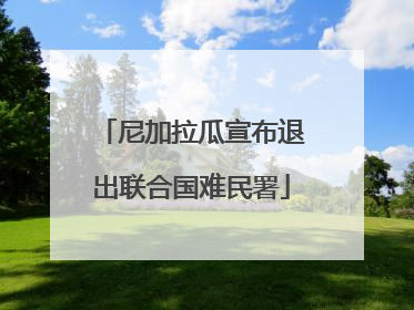 尼加拉瓜宣布退出联合国难民署