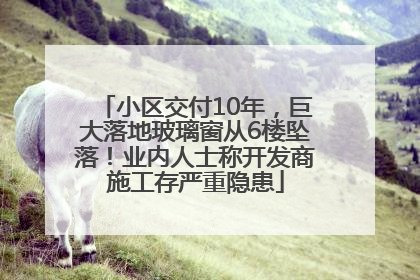 小区交付10年，巨大落地玻璃窗从6楼坠落！业内人士称开发商施工存严重隐患