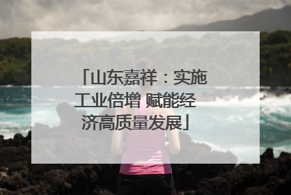 山东嘉祥：实施工业倍增 赋能经济高质量发展
