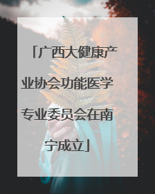 广西大健康产业协会功能医学专业委员会在南宁成立