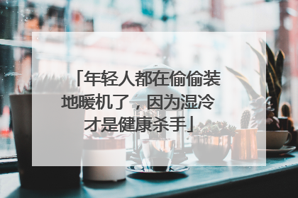 年轻人都在偷偷装地暖机了，因为湿冷才是健康杀手