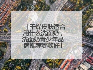 干燥皮肤适合用什么洗面奶，洗面奶青少年品牌推荐哪款好