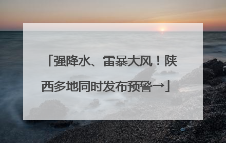 强降水、雷暴大风！陕西多地同时发布预警→