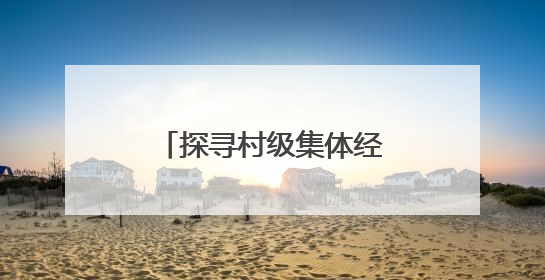 探寻村级集体经济销售收入实现“零突破”的密码