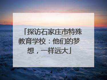 探访石家庄市特殊教育学校：他们的梦想，一样远大