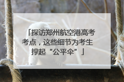 探访郑州航空港高考考点，这些细节为考生撑起“公平伞”