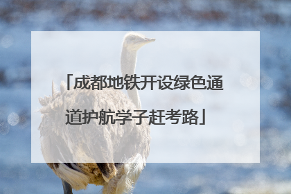 成都地铁开设绿色通道护航学子赶考路