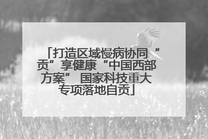 打造区域慢病协同“贡”享健康“中国西部方案” 国家科技重大专项落地自贡