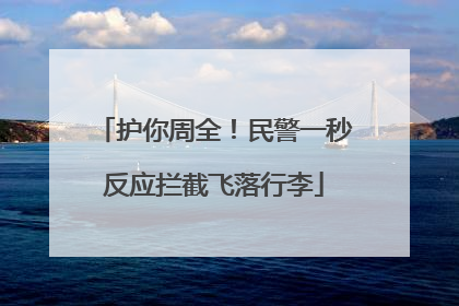 护你周全！民警一秒反应拦截飞落行李
