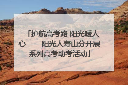 护航高考路 阳光暖人心——阳光人寿山分开展系列高考助考活动