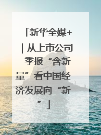 新华全媒+｜从上市公司一季报“含新量”看中国经济发展向“新”