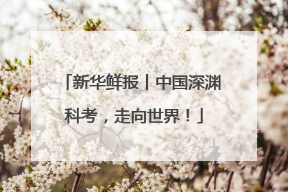 新华鲜报丨中国深渊科考，走向世界！