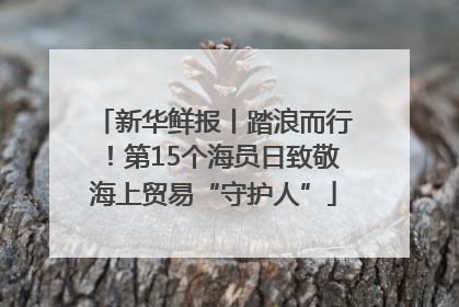 新华鲜报丨踏浪而行！第15个海员日致敬海上贸易“守护人”