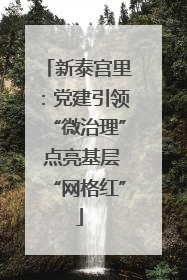 新泰宫里：党建引领“微治理” 点亮基层“网格红”