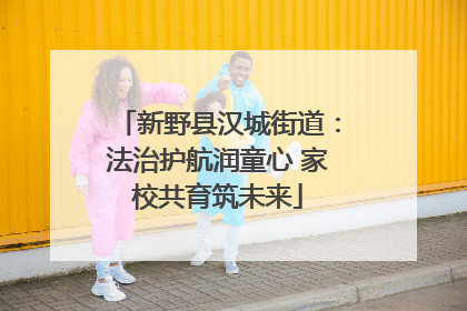 新野县汉城街道：法治护航润童心 家校共育筑未来