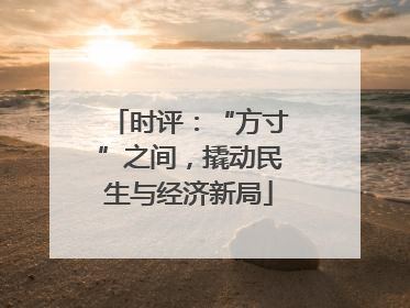 时评：“方寸”之间，撬动民生与经济新局