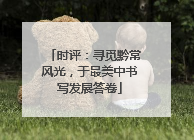 时评：寻觅黔常风光，于最美中书写发展答卷