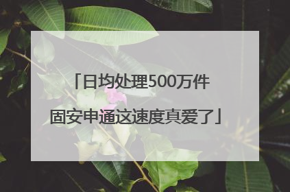 日均处理500万件 固安申通这速度真爱了