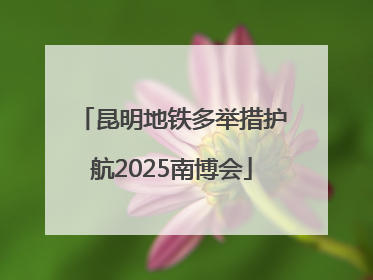 昆明地铁多举措护航2025南博会
