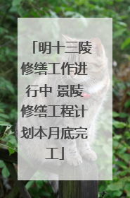 明十三陵修缮工作进行中 景陵修缮工程计划本月底完工